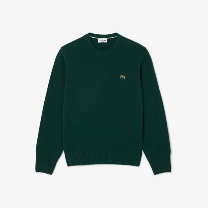 Jersey de cuello redondo de lana para hombre