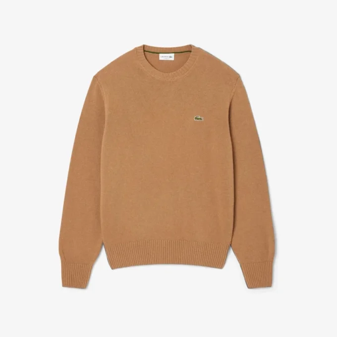 Jersey de cuello redondo de lana para hombre