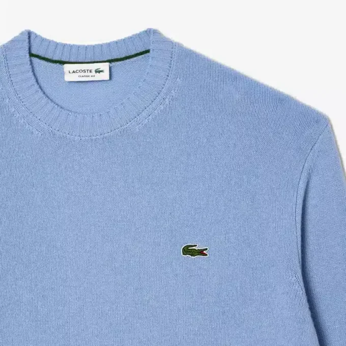 Jersey de cuello redondo de lana para hombre