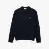Jersey de cuello redondo de punto trenzado de lana para hombre