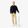 Jersey de golf con cremallera de punto acanalado para hombre
