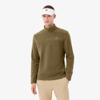 Jersey de golf de forro polar con cremallera de un cuarto para hombre