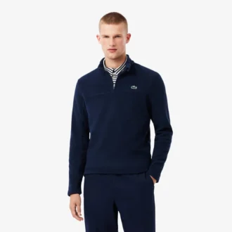 Jersey de golf de forro polar con cremallera de un cuarto para hombre