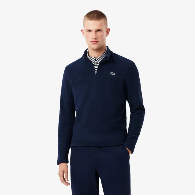 Jersey de golf de forro polar con cremallera de un cuarto para hombre