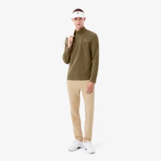 Jersey de golf de forro polar con cremallera de un cuarto para hombre
