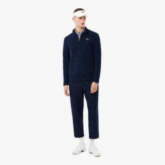 Jersey de golf de forro polar con cremallera de un cuarto para hombre