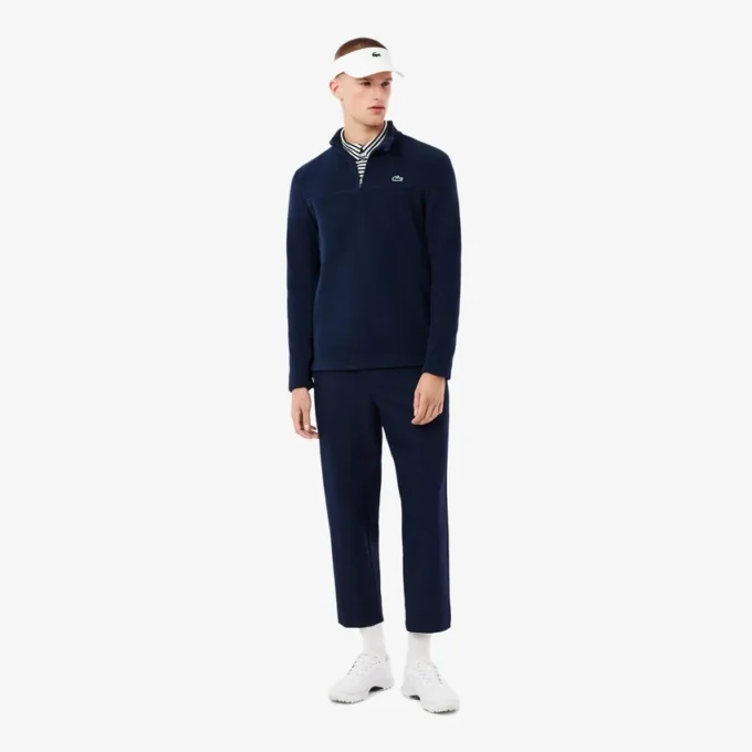 Jersey de golf de forro polar con cremallera de un cuarto para hombre
