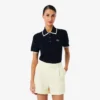 Jersey de golf de manga corta con cuello polo para mujer