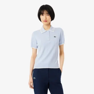 Jersey de golf de manga corta con cuello polo para mujer