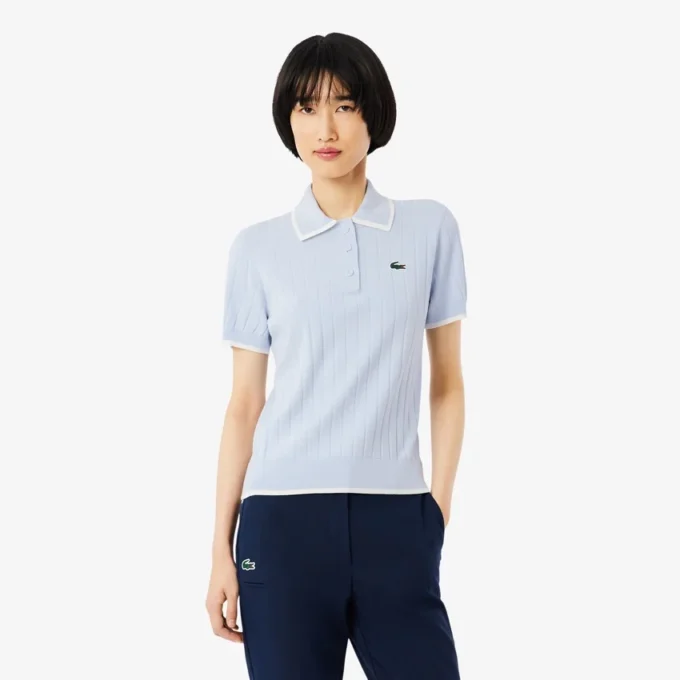 Jersey de golf de manga corta con cuello polo para mujer