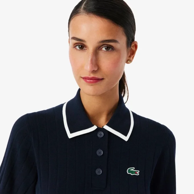 Jersey de golf de manga corta con cuello polo para mujer