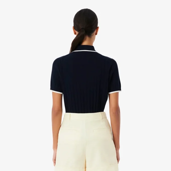 Jersey de golf de manga corta con cuello polo para mujer