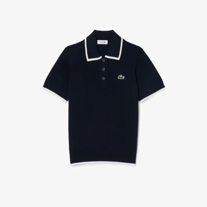 Jersey de golf de manga corta con cuello polo para mujer