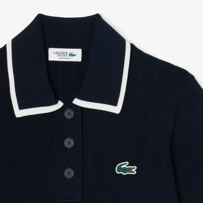 Jersey de golf de manga corta con cuello polo para mujer