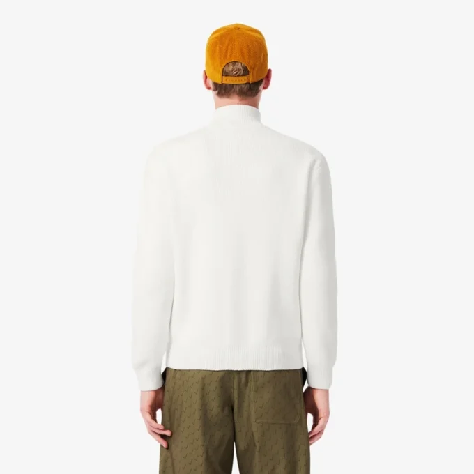 Jersey de golf de punto acanalado con cremallera para hombre