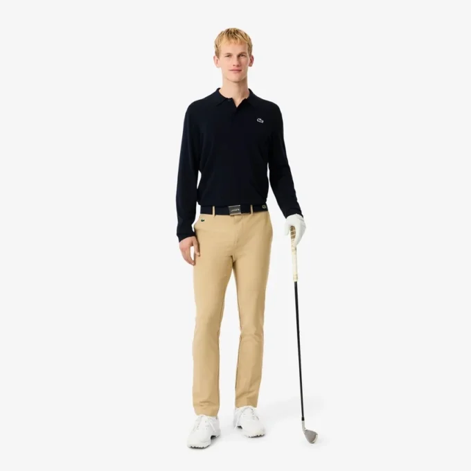 Jersey de golf elástico con cuello polo para hombre