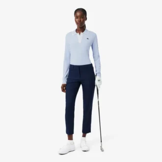 Jersey de golf elástico con cuello polo para mujer