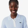 Jersey de golf elástico con cuello polo para mujer