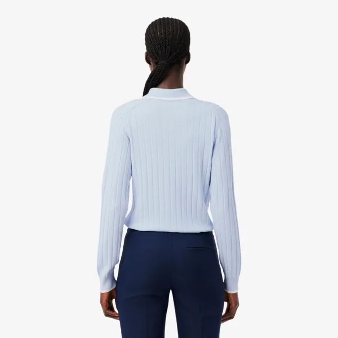 Jersey de golf elástico con cuello polo para mujer