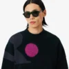 Jersey de jacquard con estampado de pasarela