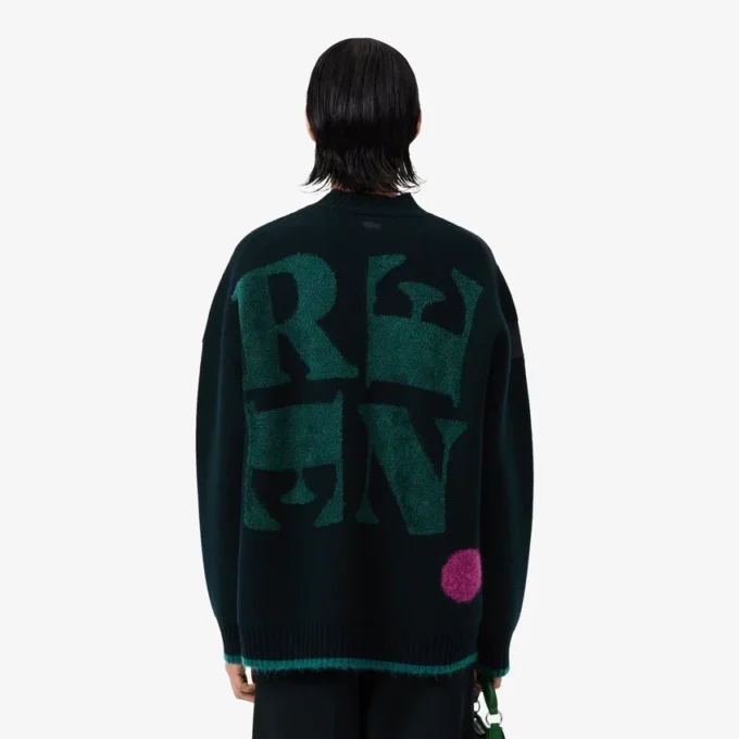 Jersey de jacquard con estampado de pasarela