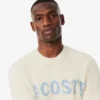 Jersey de lana con intrincados detalles de la marca para hombre
