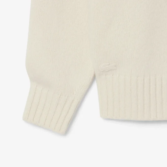 Jersey de lana con intrincados detalles de la marca para hombre