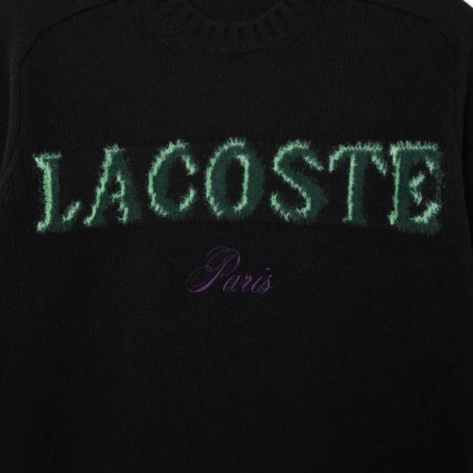 Jersey de lana con intrincados detalles de la marca para hombre