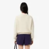 Jersey de lana con intrincados motivos de la marca para mujer