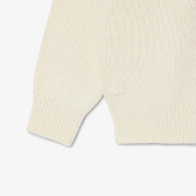 Jersey de lana con intrincados motivos de la marca para mujer