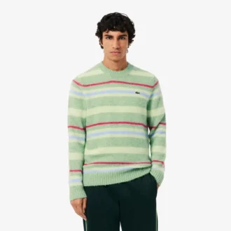 Jersey de lana de alpaca a rayas para hombre