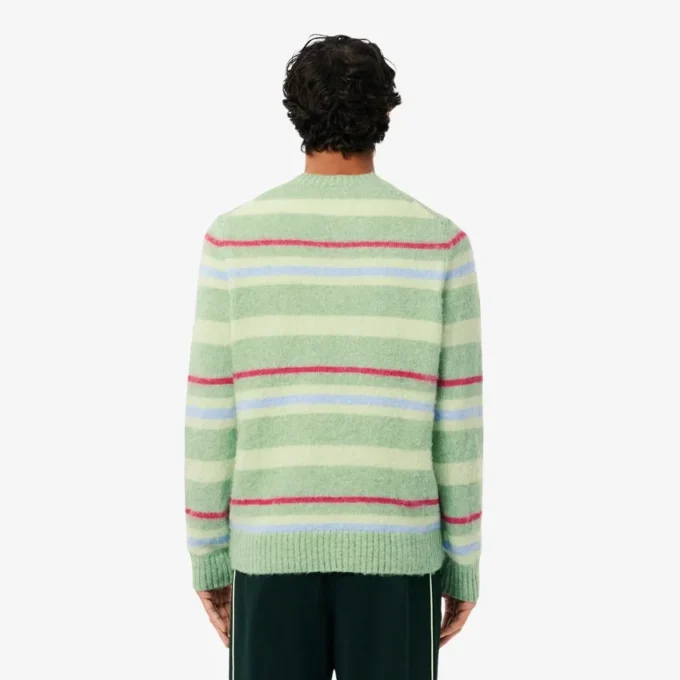 Jersey de lana de alpaca a rayas para hombre