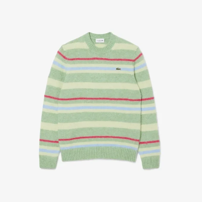 Jersey de lana de alpaca a rayas para hombre