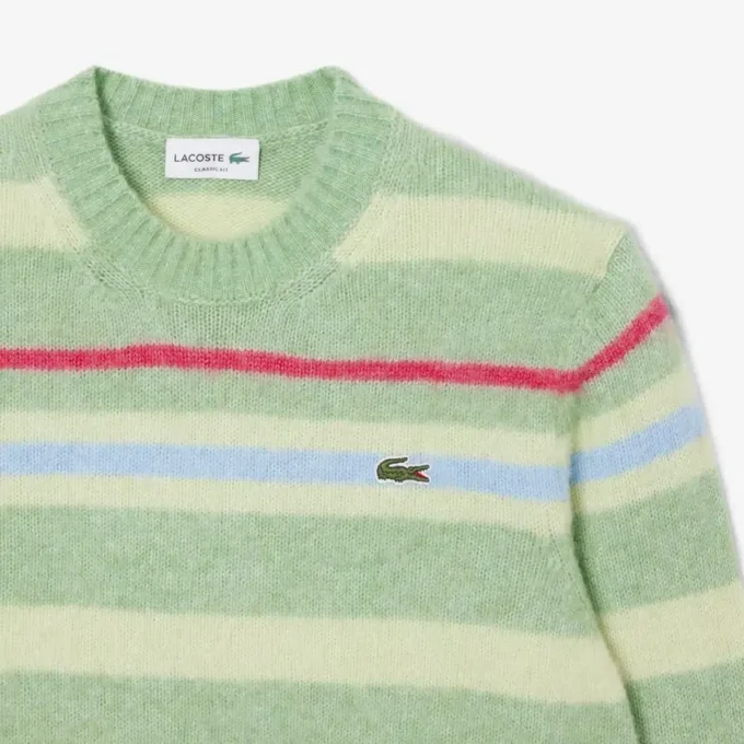 Jersey de lana de alpaca a rayas para hombre