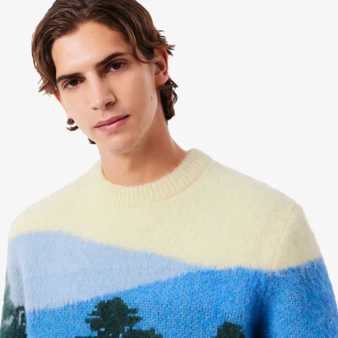 Jersey de lana de alpaca Landscape para hombre