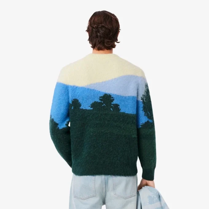 Jersey de lana de alpaca Landscape para hombre