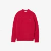 Jersey de lana de corte holgado con efecto patchwork para hombre