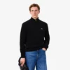 Jersey de lana de cuello alto con cremallera para hombre