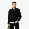 Jersey de lana de cuello alto con cremallera para hombre