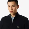Jersey de lana de cuello alto con cremallera para hombre