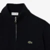 Jersey de lana de cuello alto con cremallera para hombre