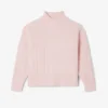 Jersey de lana de cuello alto con efecto patchwork para mujer