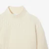 Jersey de lana de cuello alto con efecto patchwork para mujer