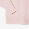 Jersey de lana de cuello alto con efecto patchwork para mujer
