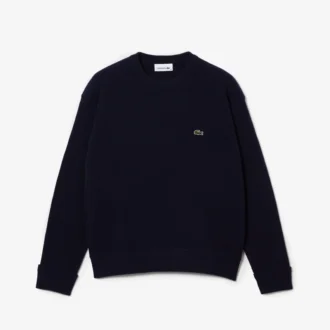 Jersey de lana de punto musgo de corte holgado para mujer