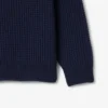 Jersey de lana gruesa con media cremallera para hombre