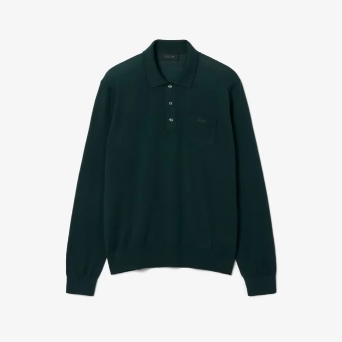 Jersey de lana merino con cuello polo de la colección Runway