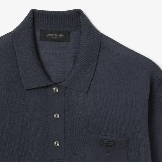 Jersey de lana merino con cuello polo de la colección Runway