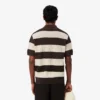 Jersey de manga corta con cuello polo a rayas
