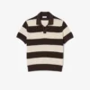 Jersey de manga corta con cuello polo a rayas